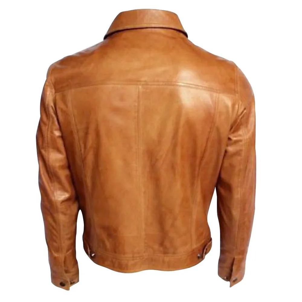 Glovers tan leather shirt