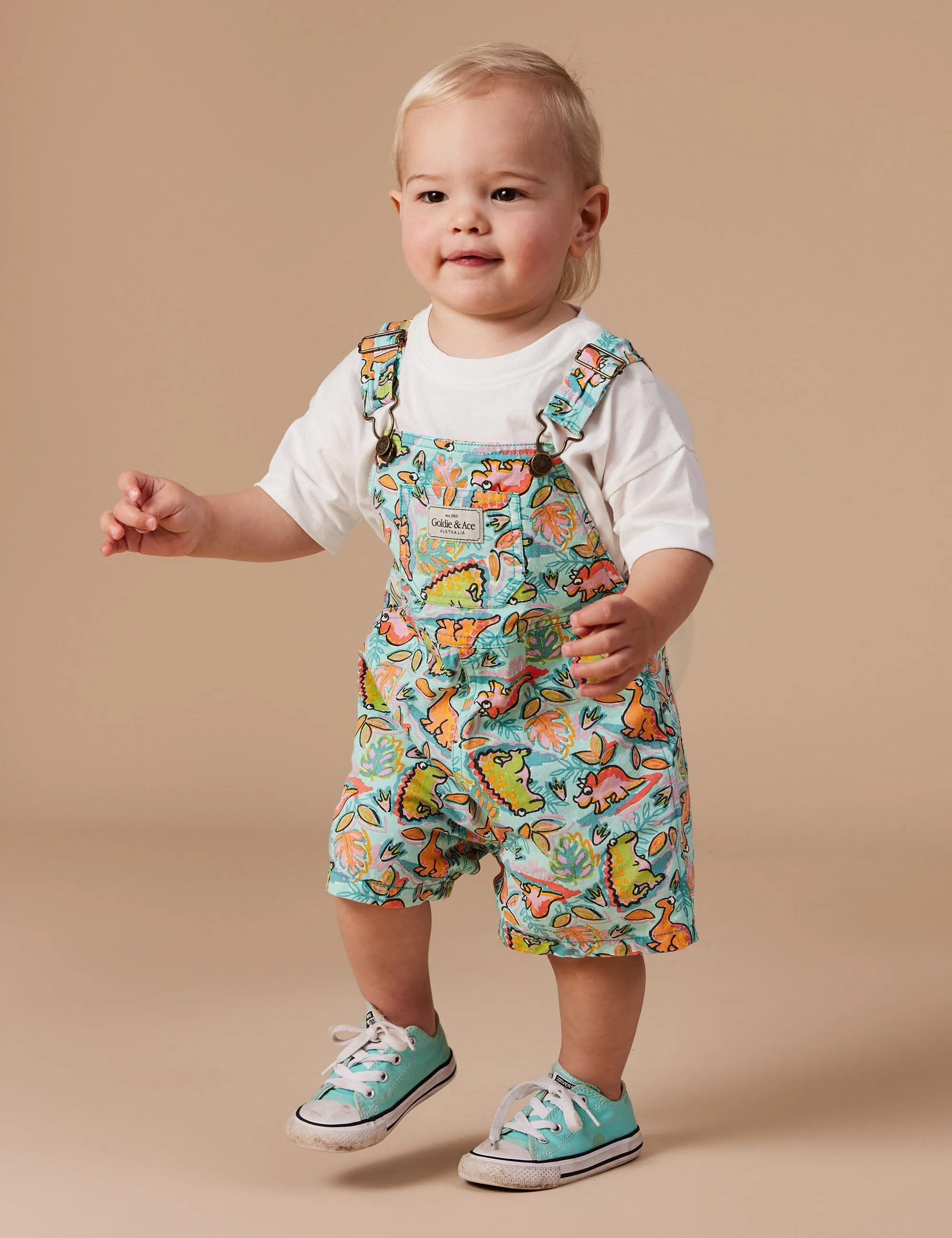 Goldie & Ace - Burton Dino Jungle Denim Overalls