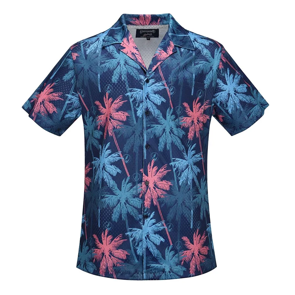 Grateful Dead | Mesh Button Down | Palm Tree Stealie