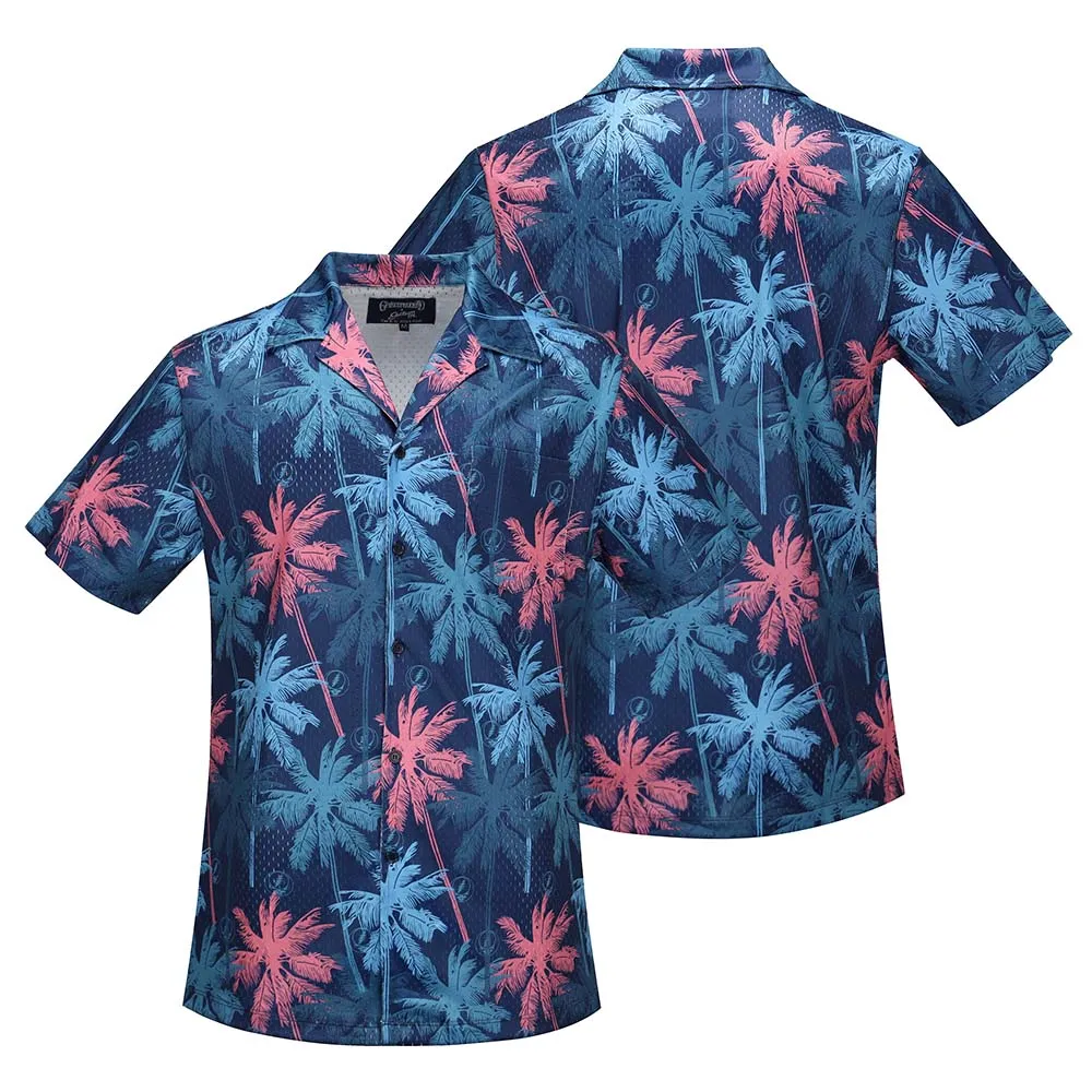 Grateful Dead | Mesh Button Down | Palm Tree Stealie