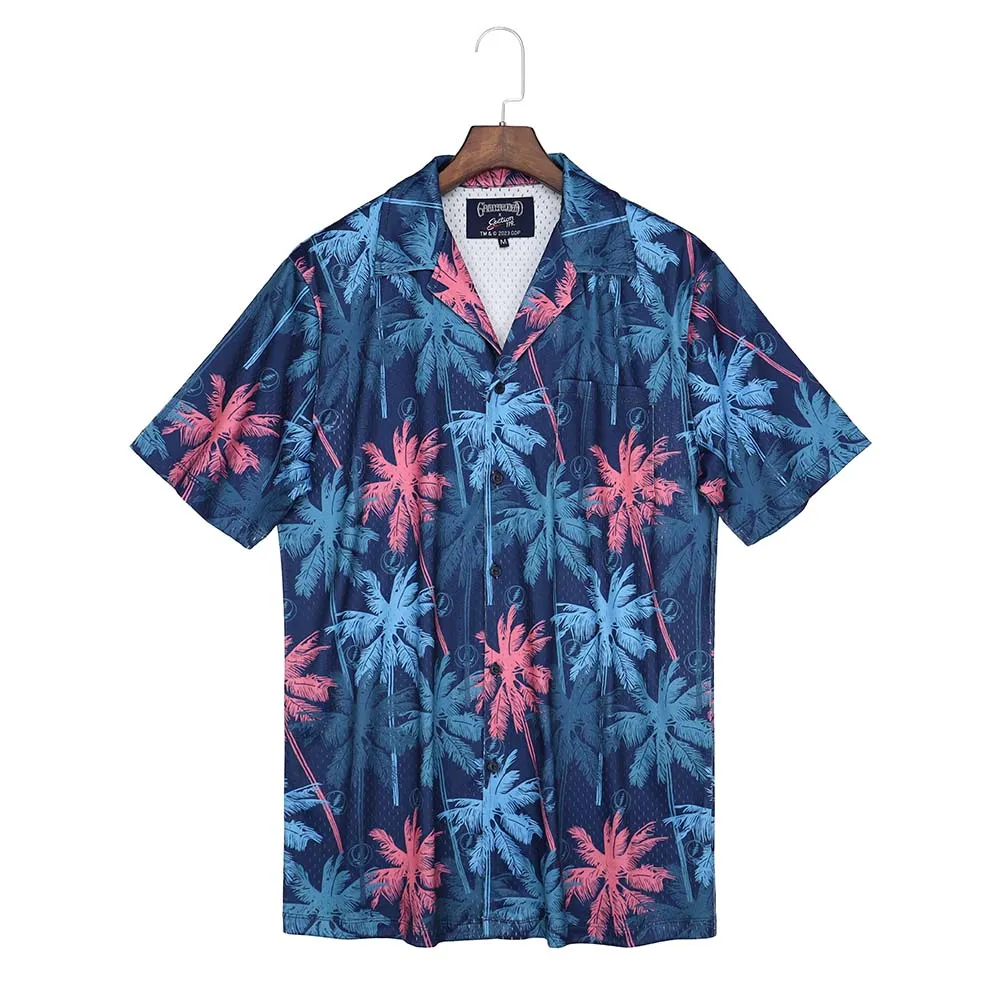 Grateful Dead | Mesh Button Down | Palm Tree Stealie