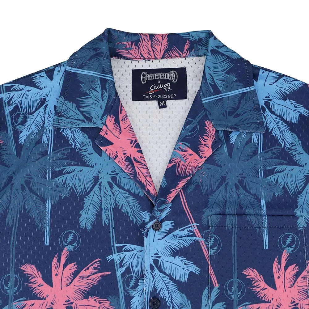 Grateful Dead | Mesh Button Down | Palm Tree Stealie