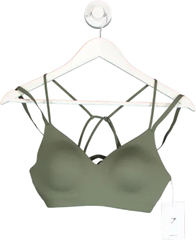 gymshark Green Strappy Back Light Support Bra UK S