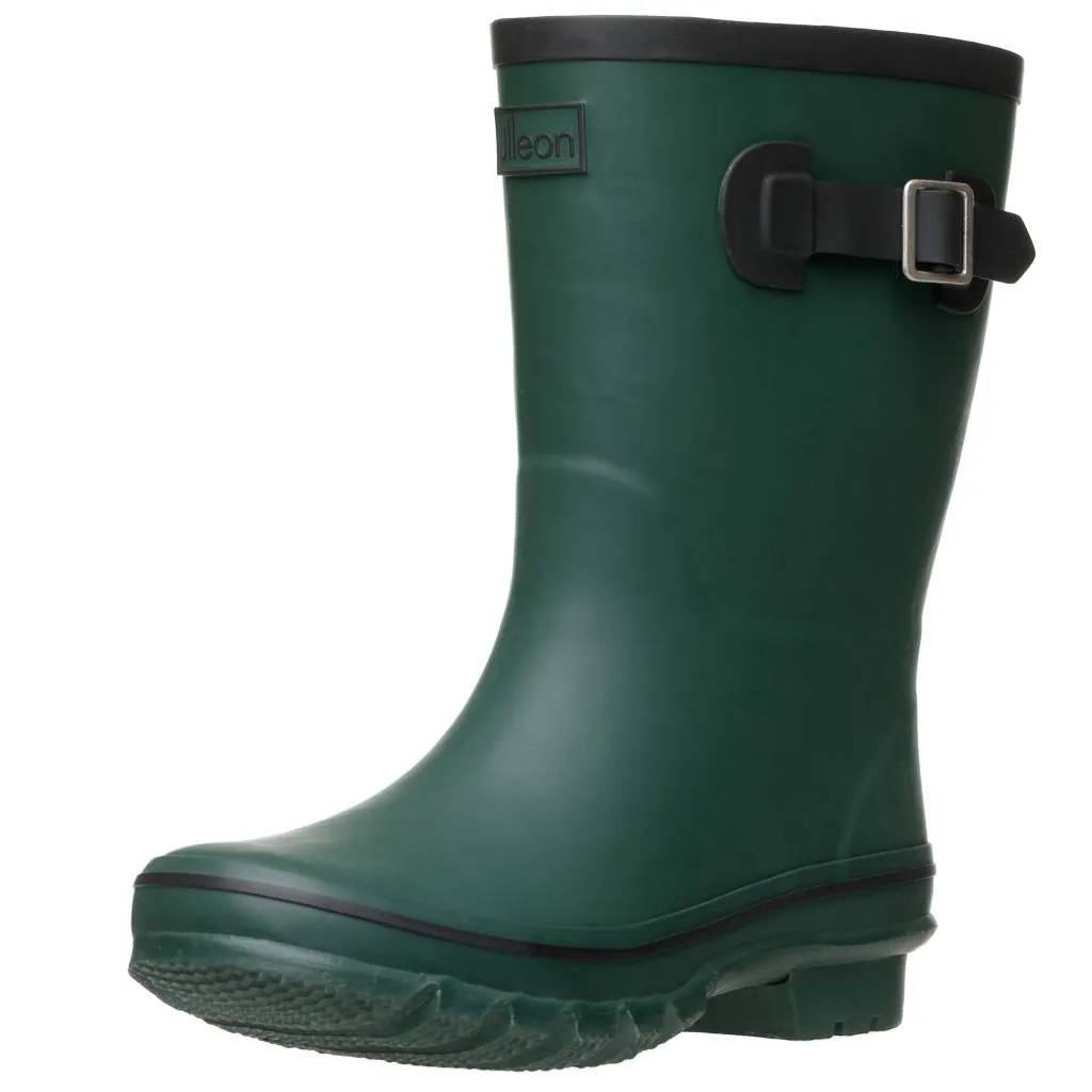 Half Height Dark Green Wellies - Wide Foot & Ankle