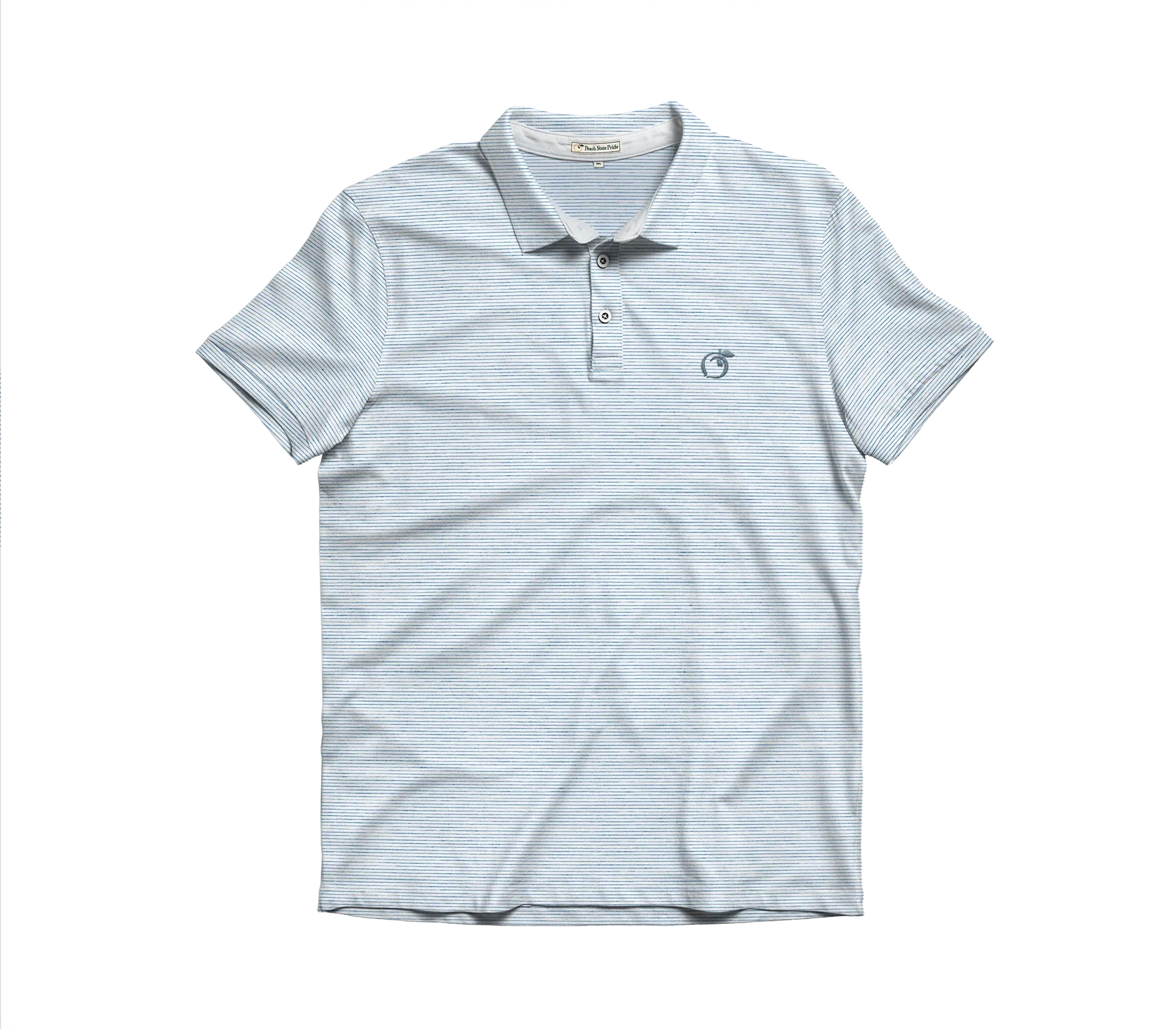 Heather Blue Steel Azalea Stripe Polo