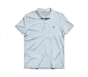 Heather Blue Steel Azalea Stripe Polo