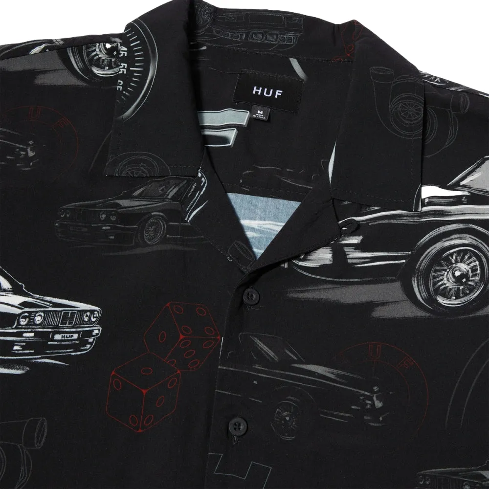 HUF DROP TOP S/S RESORT SHIRT-BLACK