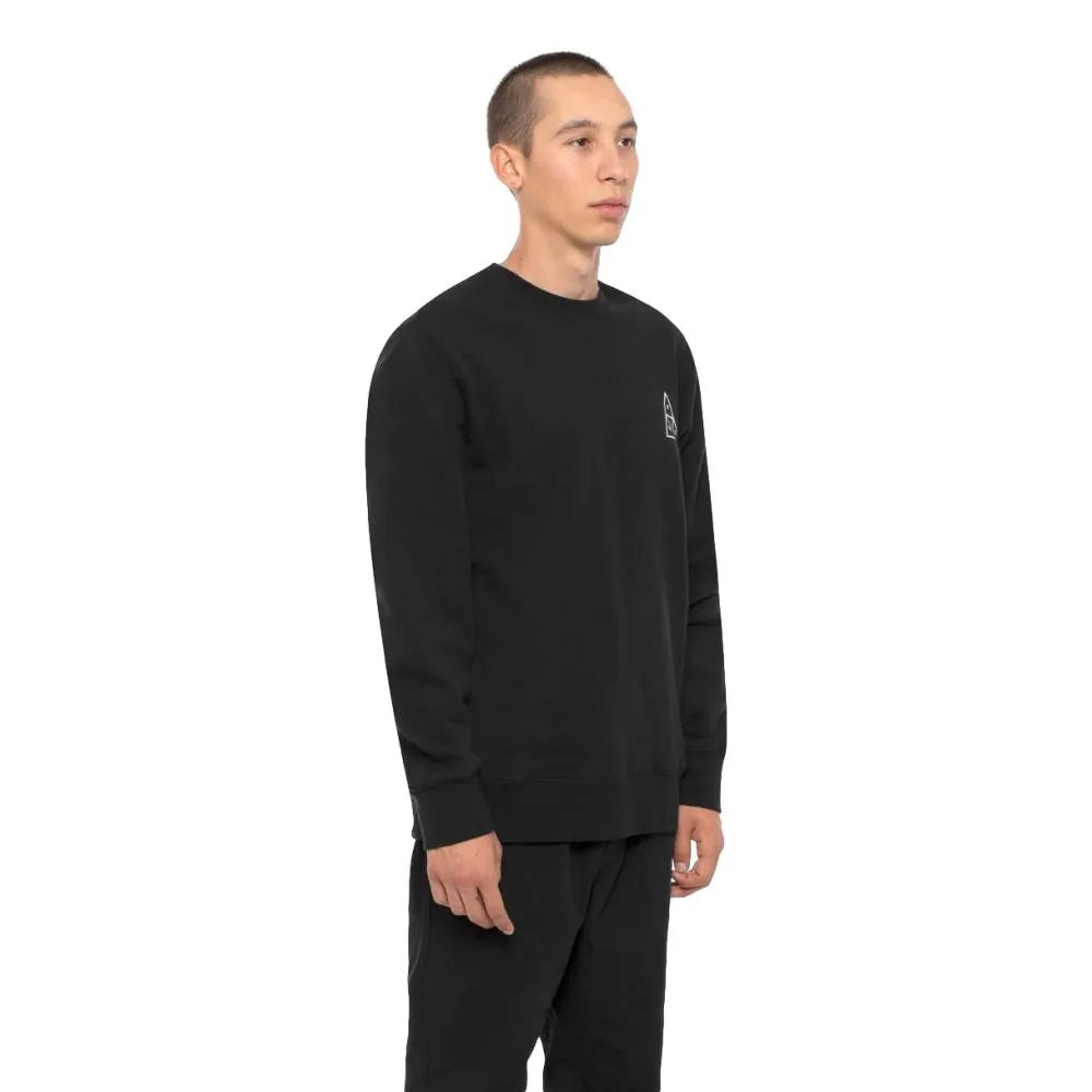 HUF ESSENTIALS TT CREW-BLACK