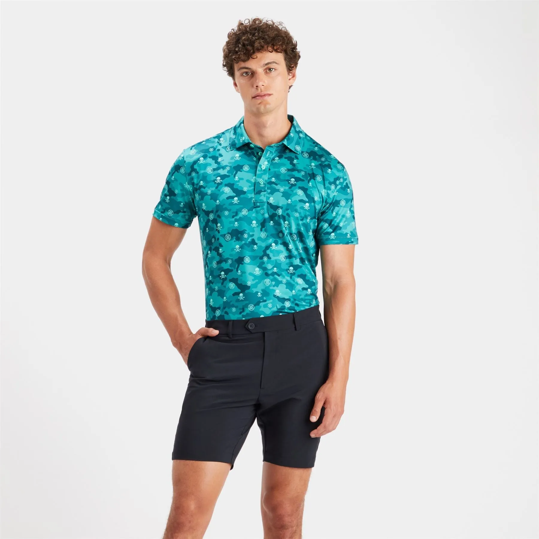 Icon Camo Tech Jersey Slim Fit Polo Lotus - SS23