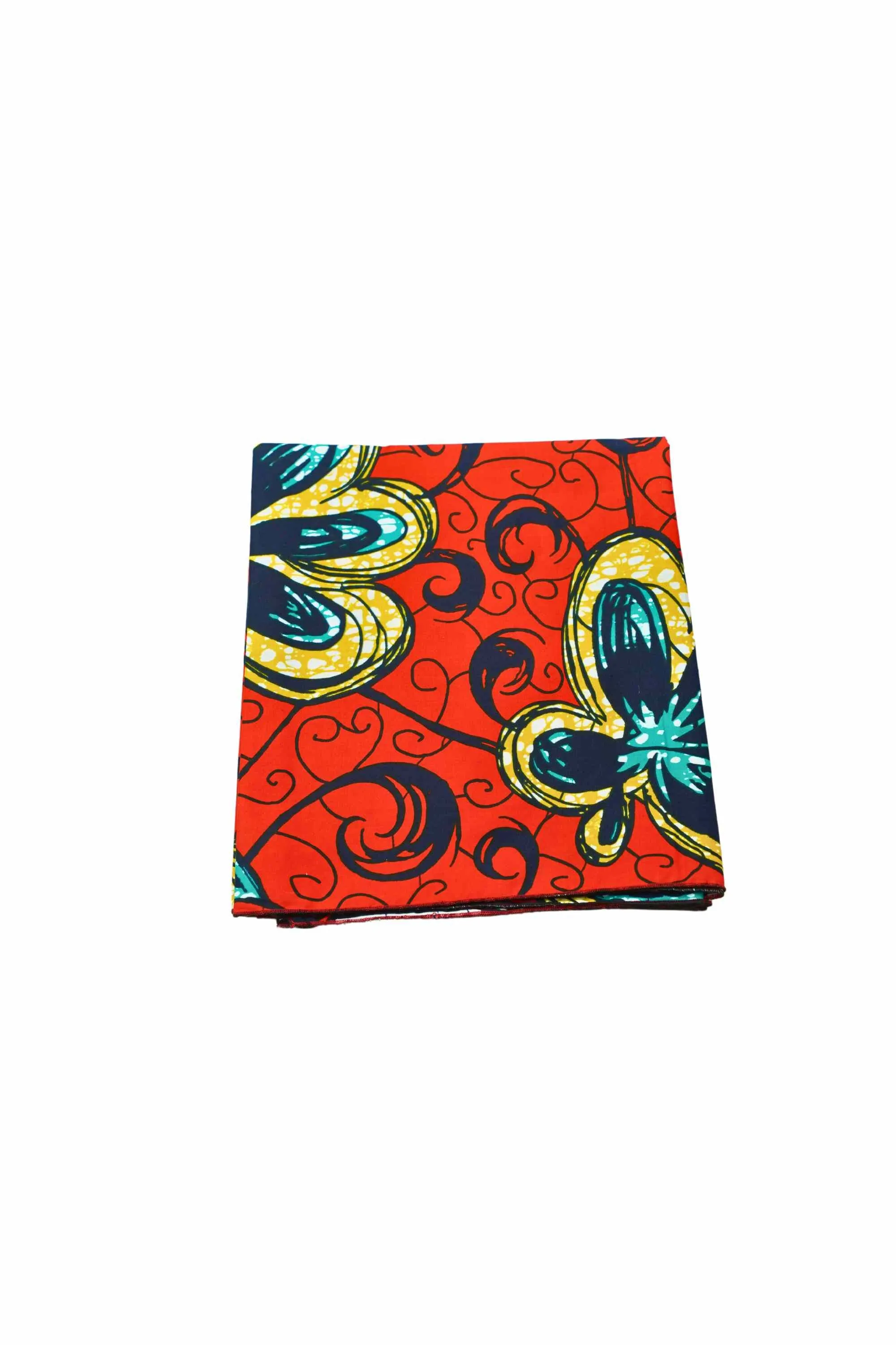 Ime Headwrap - Red Floral Rubies African Ankara Wax Cotton Print