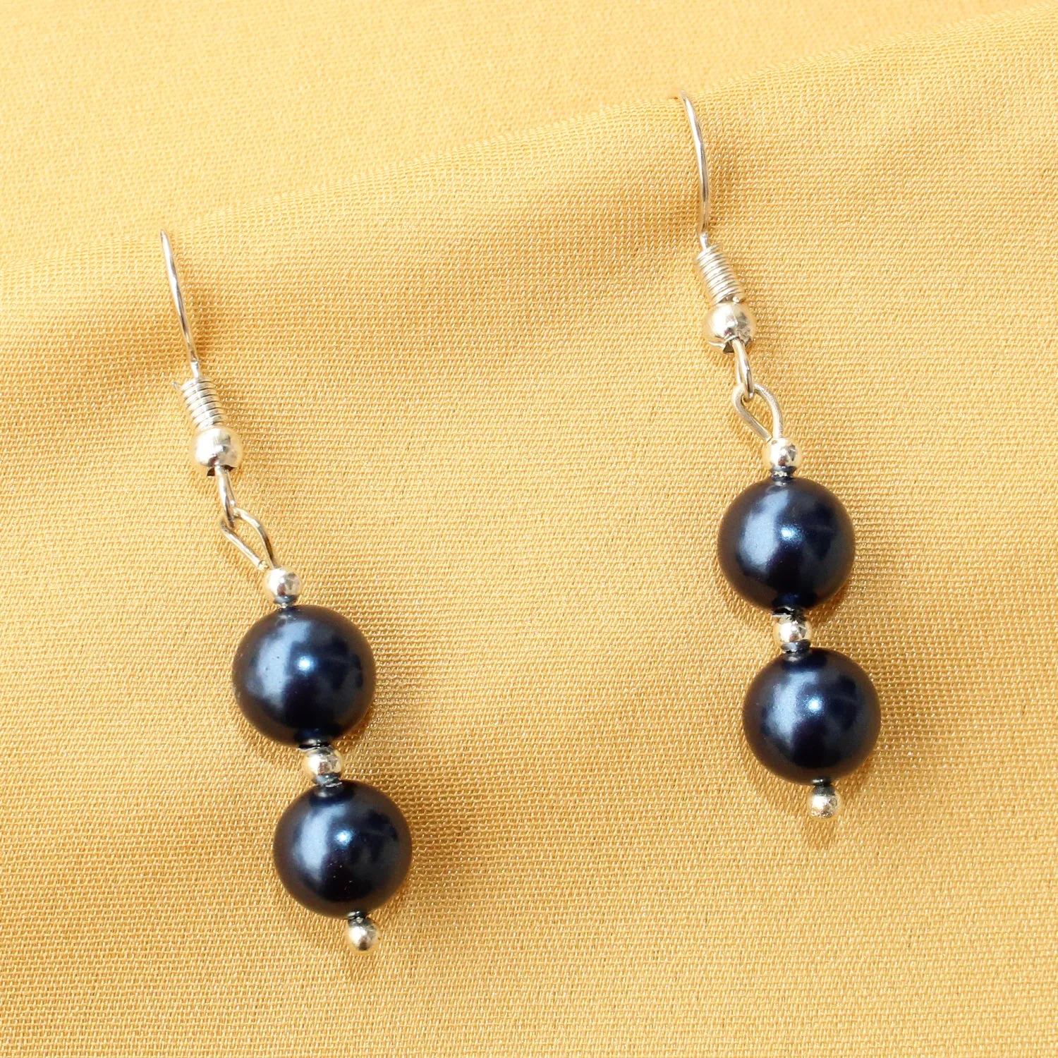 Imeora Blue 8mm Shell Pearl Earrings