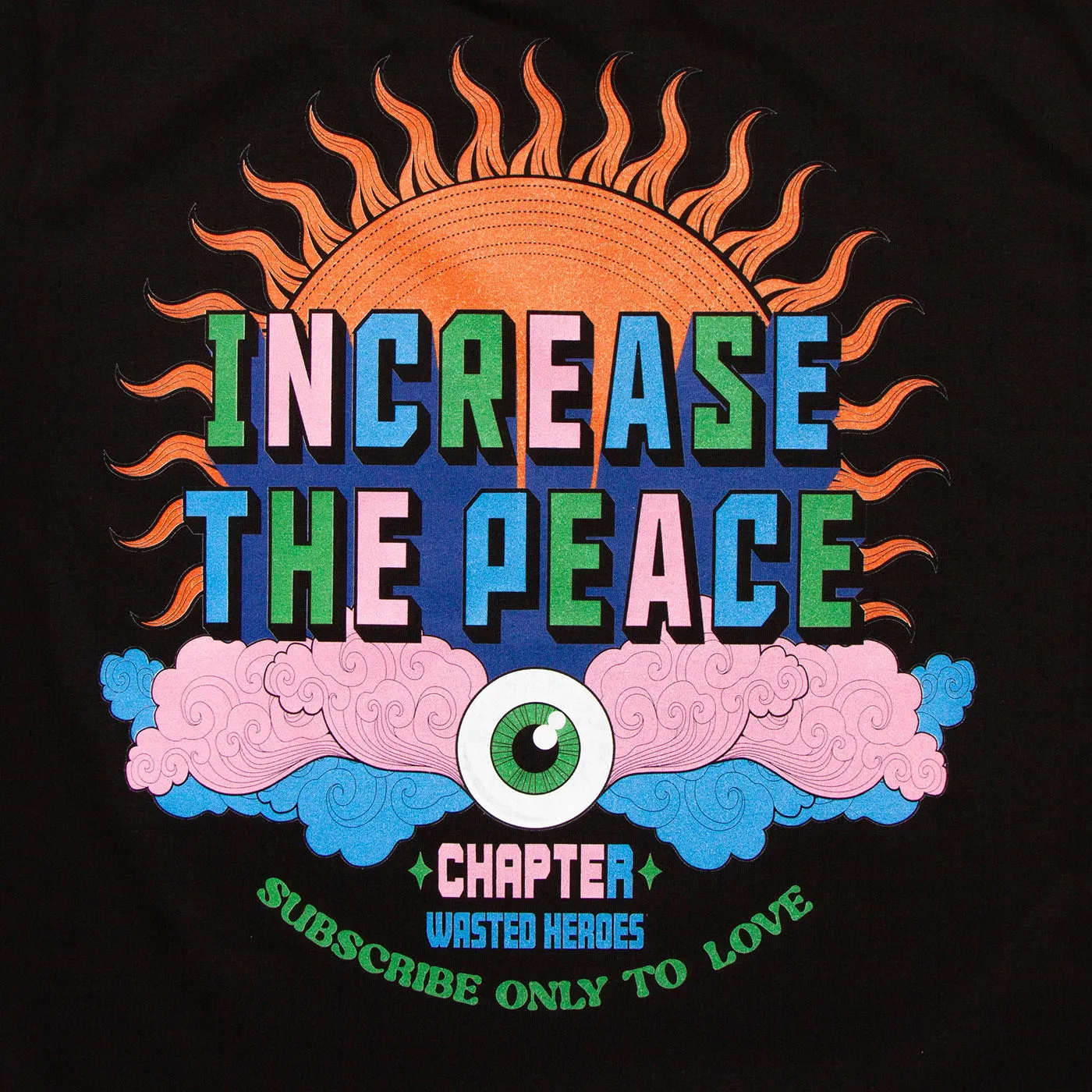 Increase The Peace Back Print - Tshirt - Black