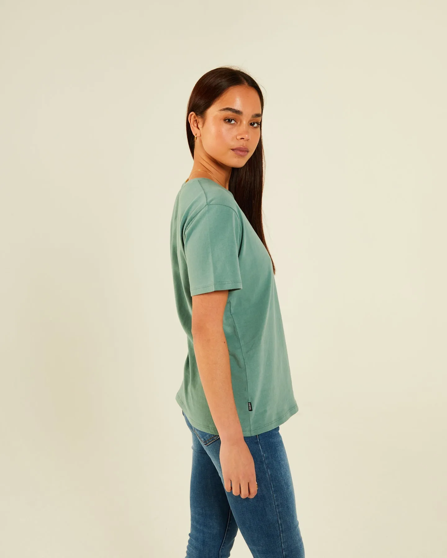 Jada Basic O Neck Green Trail