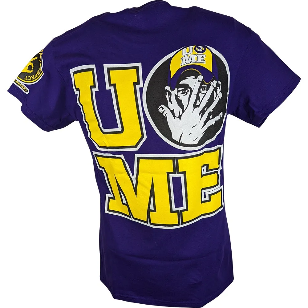 John Cena Purple Never Give Up Mens Cotton T-shirt