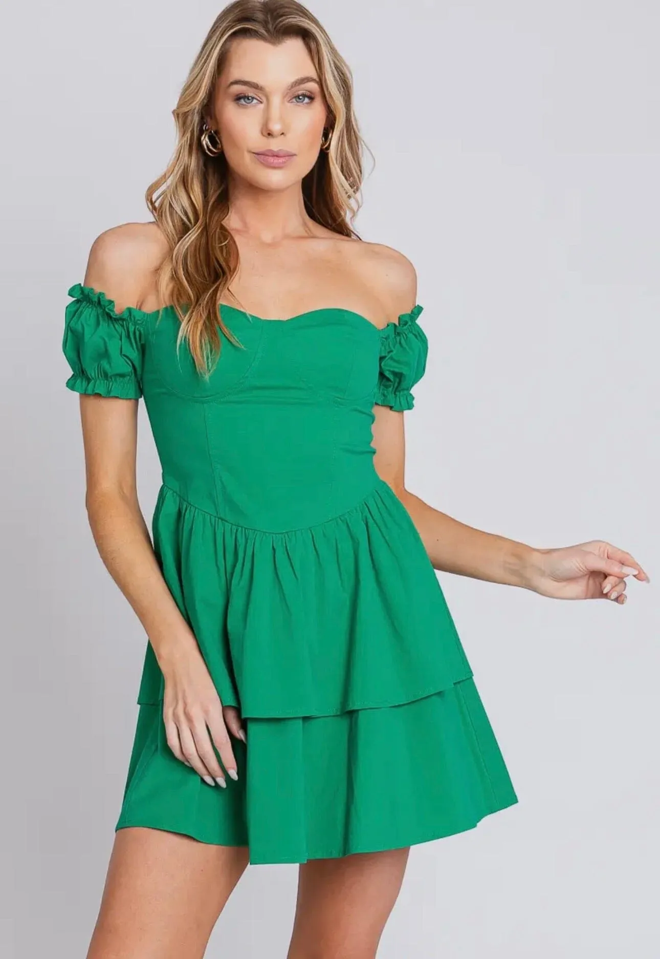 Kelley Green Mini Dress