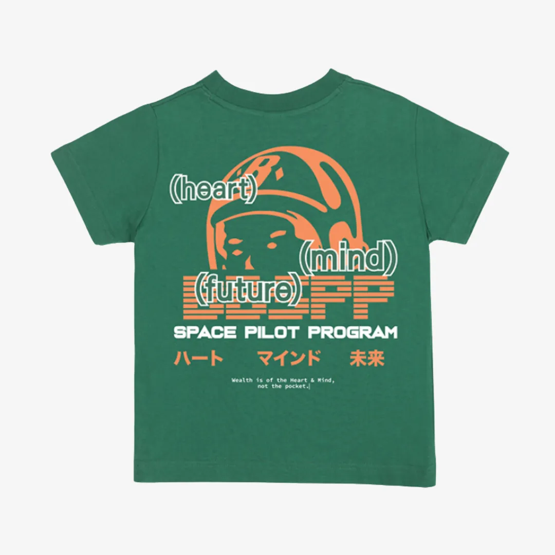 kids billionaire boys club space pilot s/s tee (shady glade)