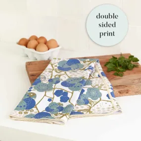 Kintsugi Blue blu Kitchen Tea Towel-Double Side Printed