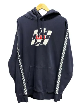 KITH Racing Box Logo Navy Blue Hoodie Size XL