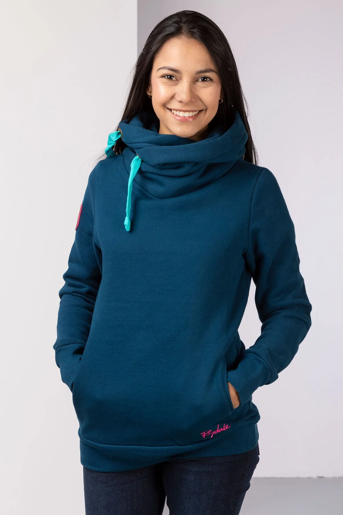 Ladies Cross Neck Hoody