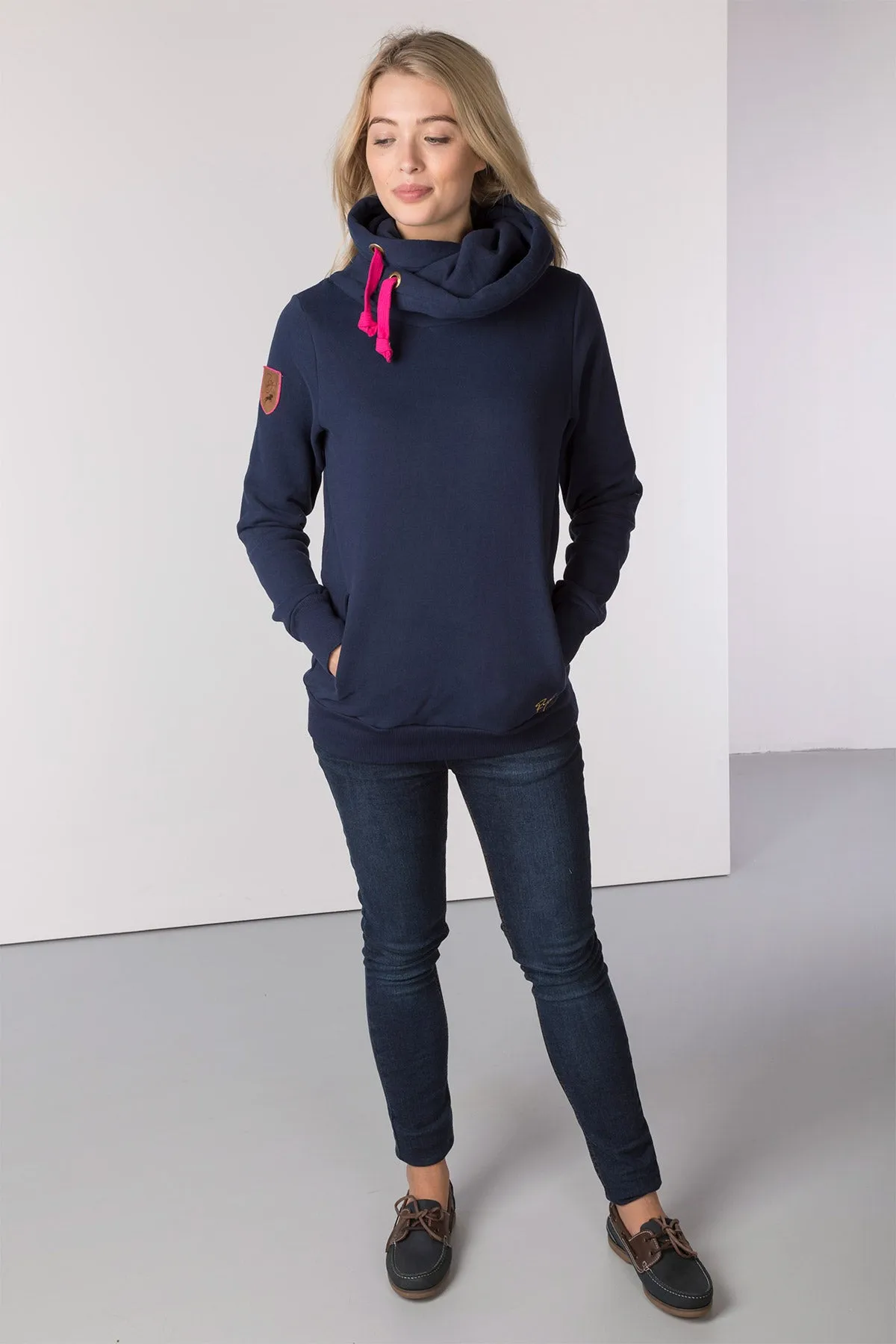 Ladies Cross Neck Hoody