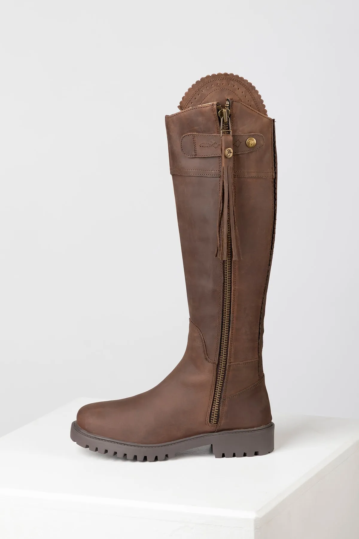 Ladies Tall Leather Country Boots - Haworth