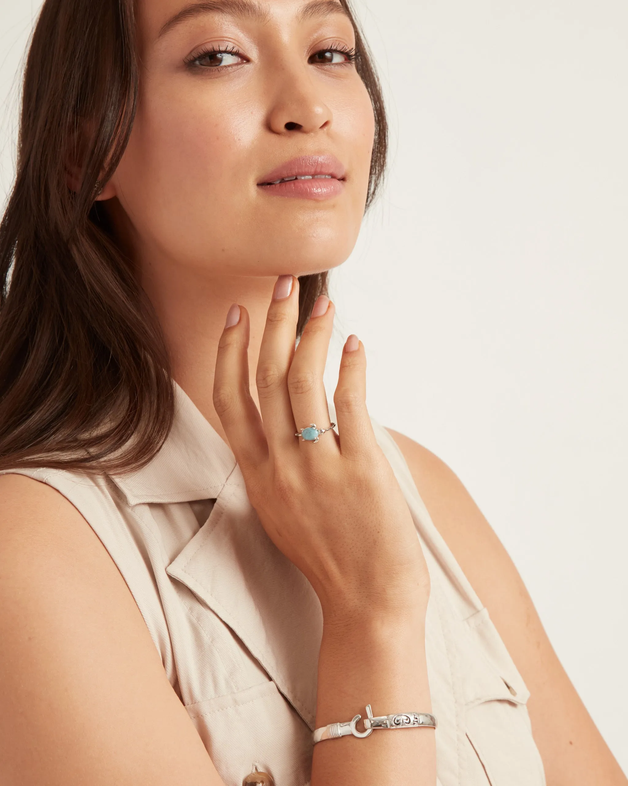 Larimar Turtle Ring