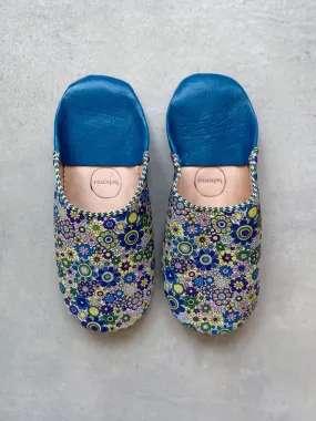 Liberty Print Babouche Slippers, Paradise Petals