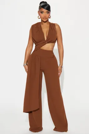 Living Luxe Jumpsuit - Chocolate