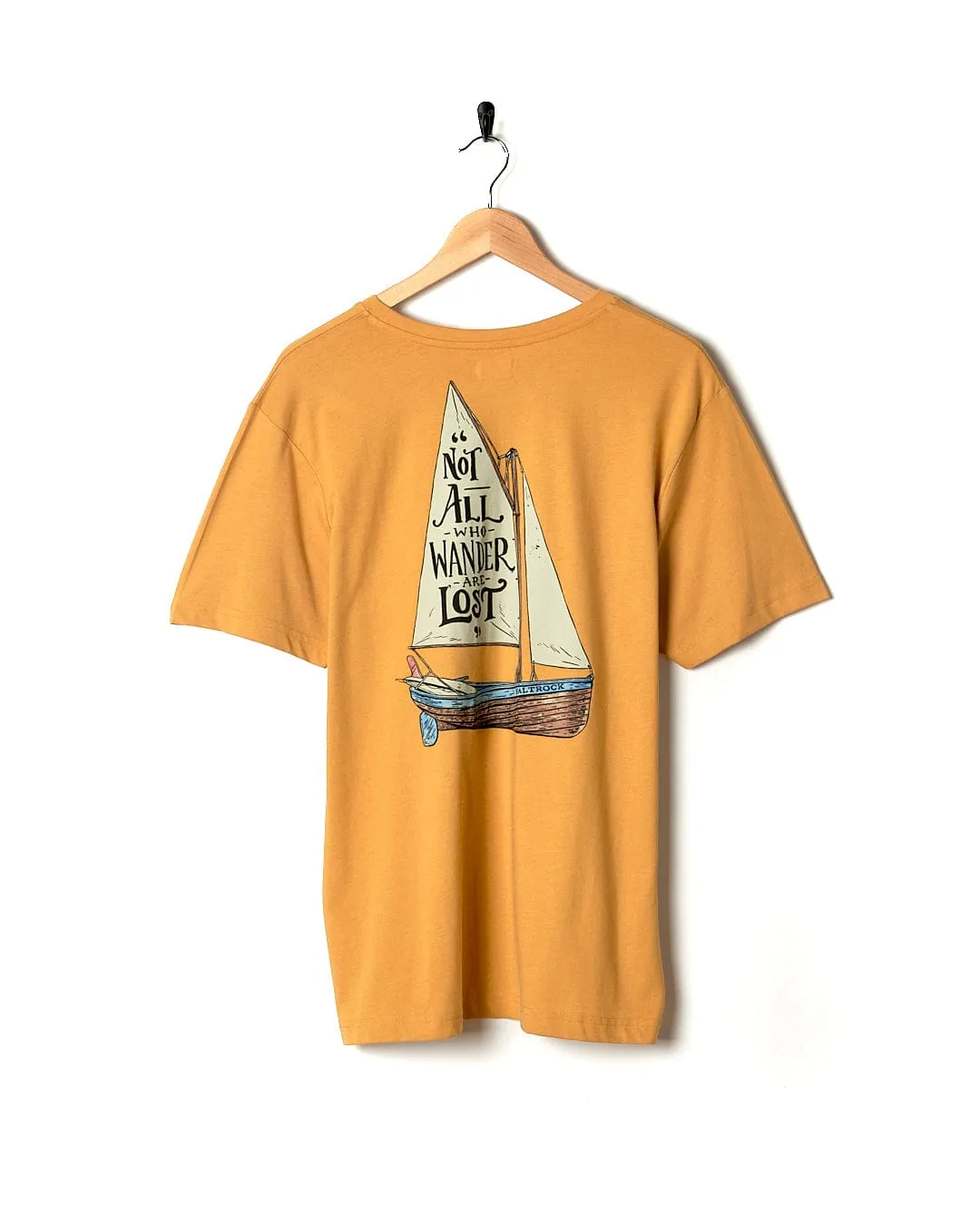 Lost Ships - Mens Short Sleeve T-Shirt - Yellow