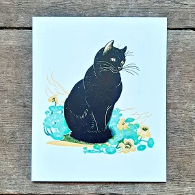 Lucky Cat Good Luck Card