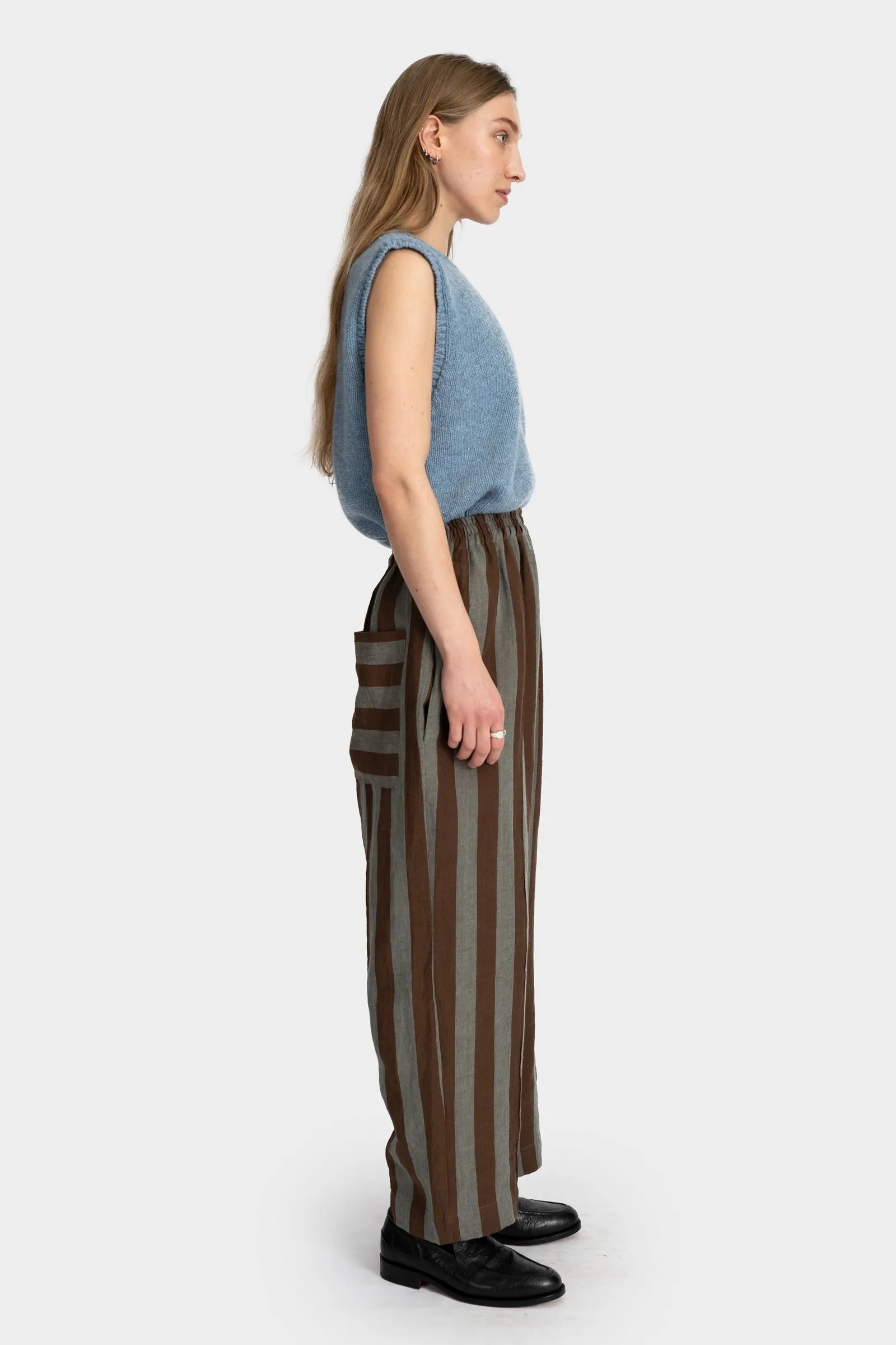 Luna Striped Linen Trousers