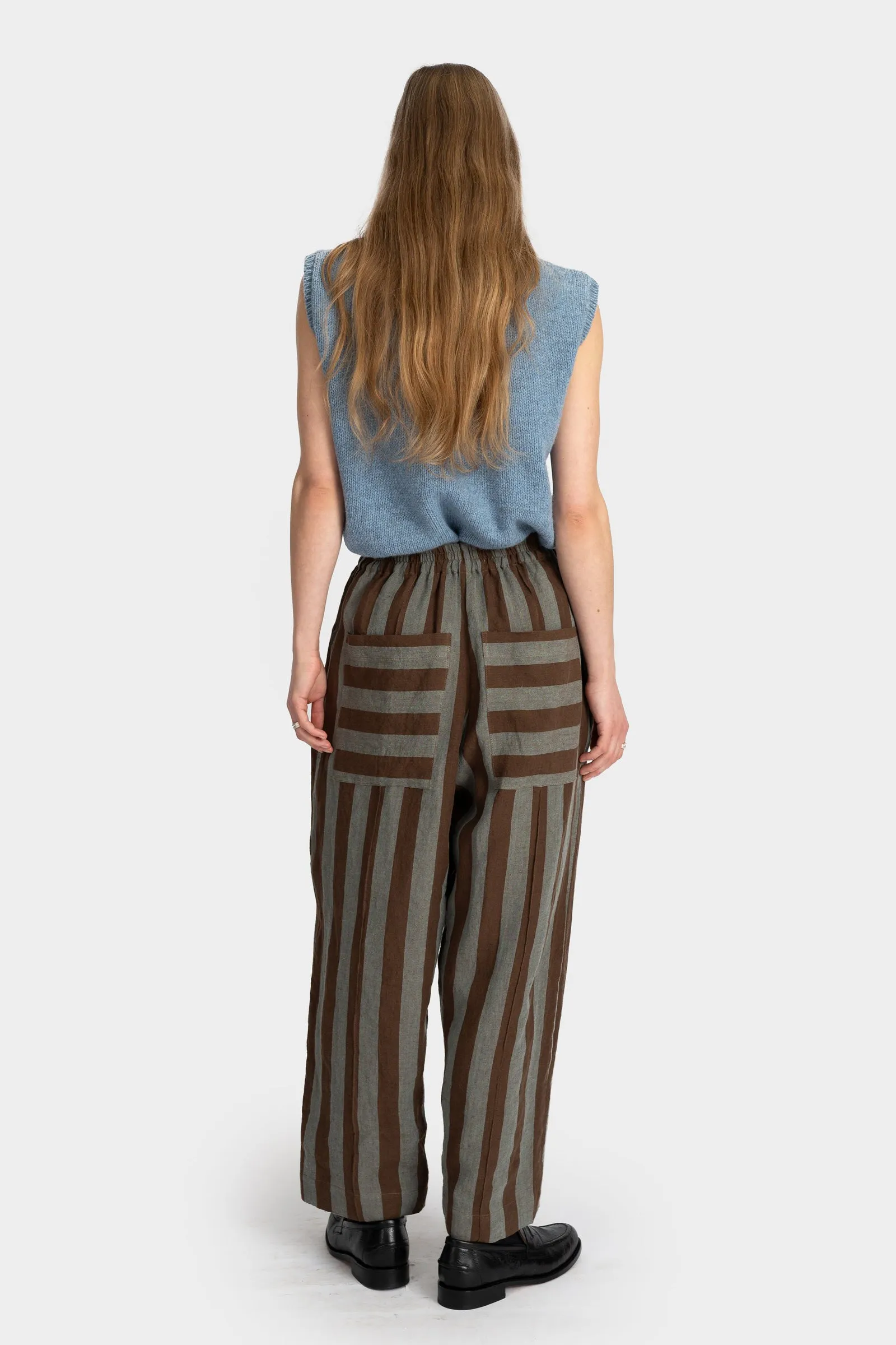 Luna Striped Linen Trousers