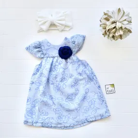 Magnolia Dress in Aerial Blue