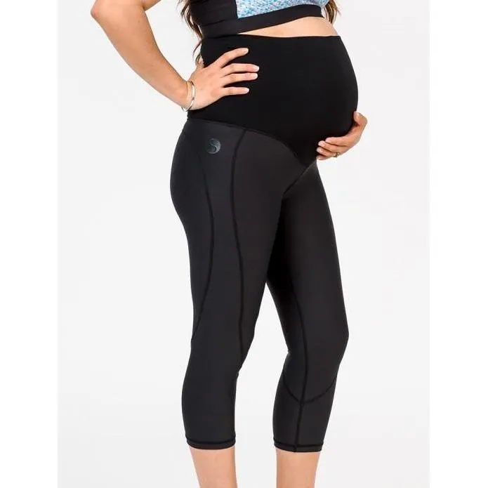 Maternity Leggings - Cadenshae 3/4 Pregnancy & Postpartum