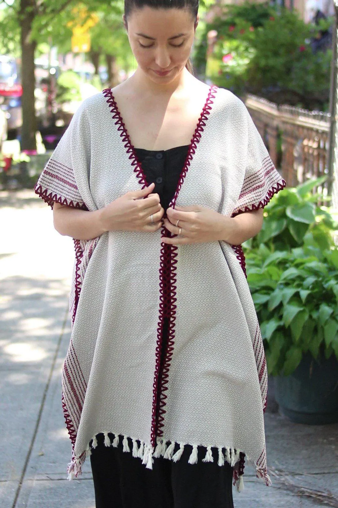 MATIA Stitched Kaftan Beige