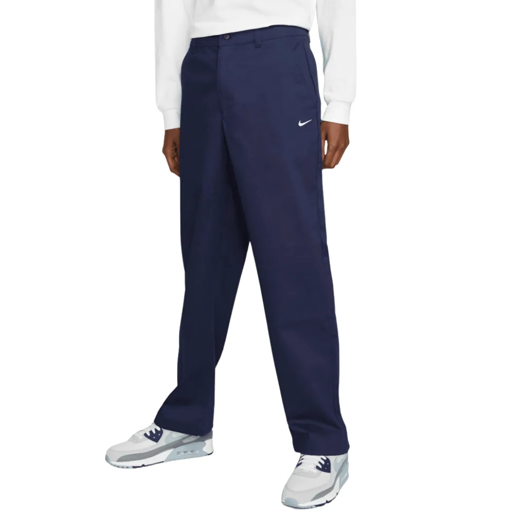 Men's Nike Life El Chino Pants - Midnight Navy/White