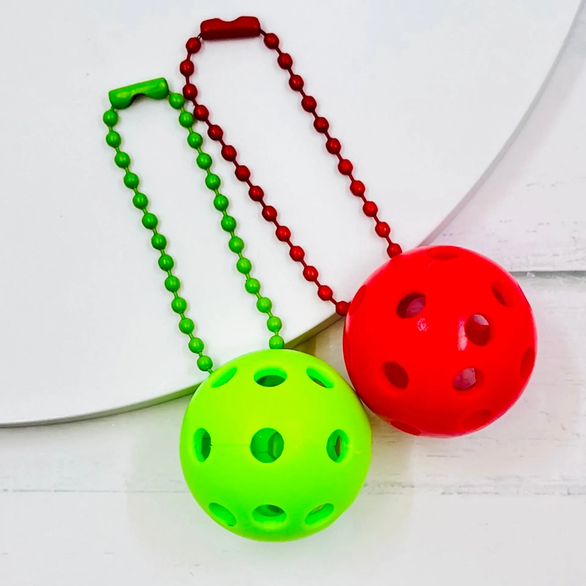 Micro Pickleball Bag Tags (Matching Chains) | Fun Pickleball Gifts