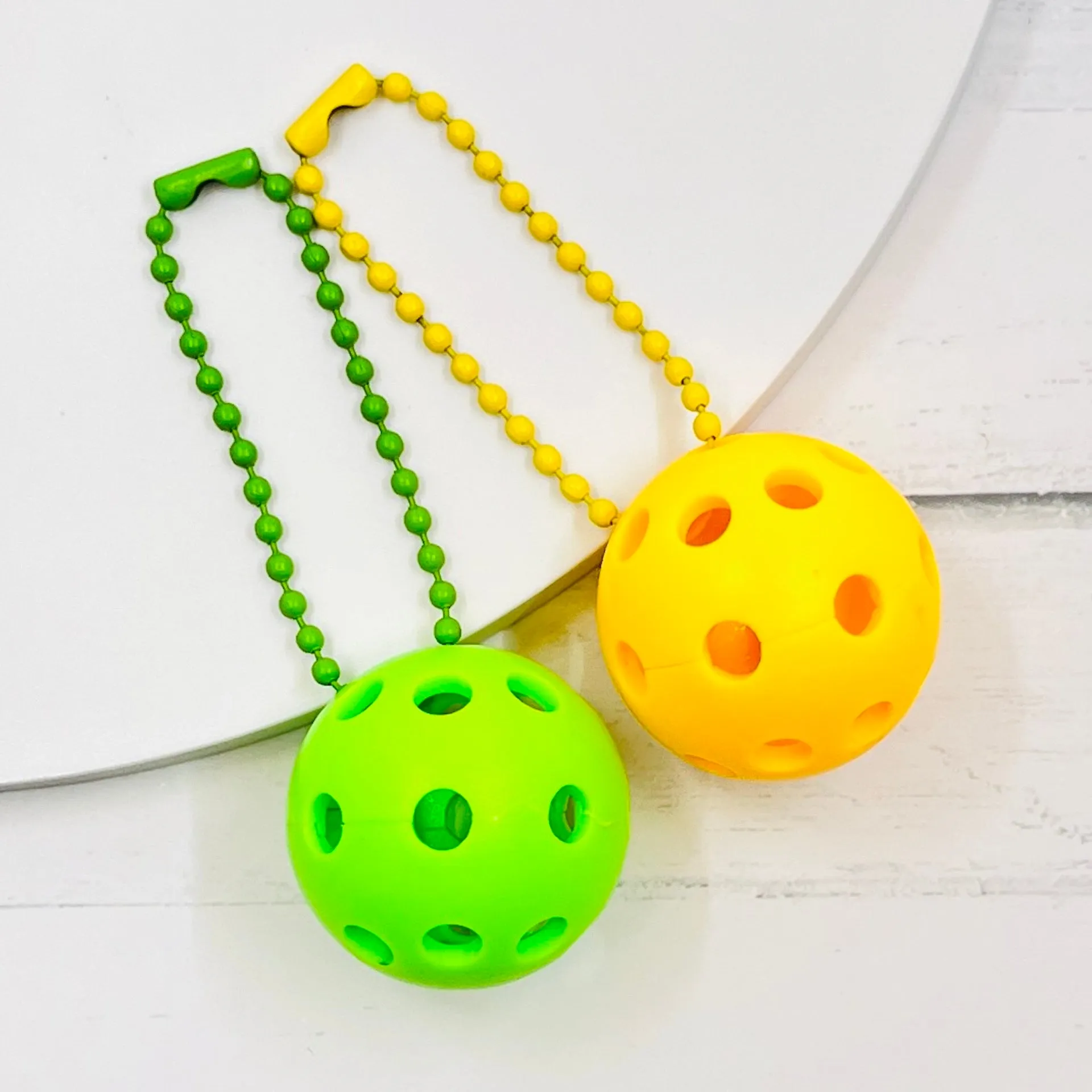 Micro Pickleball Bag Tags (Matching Chains) | Fun Pickleball Gifts