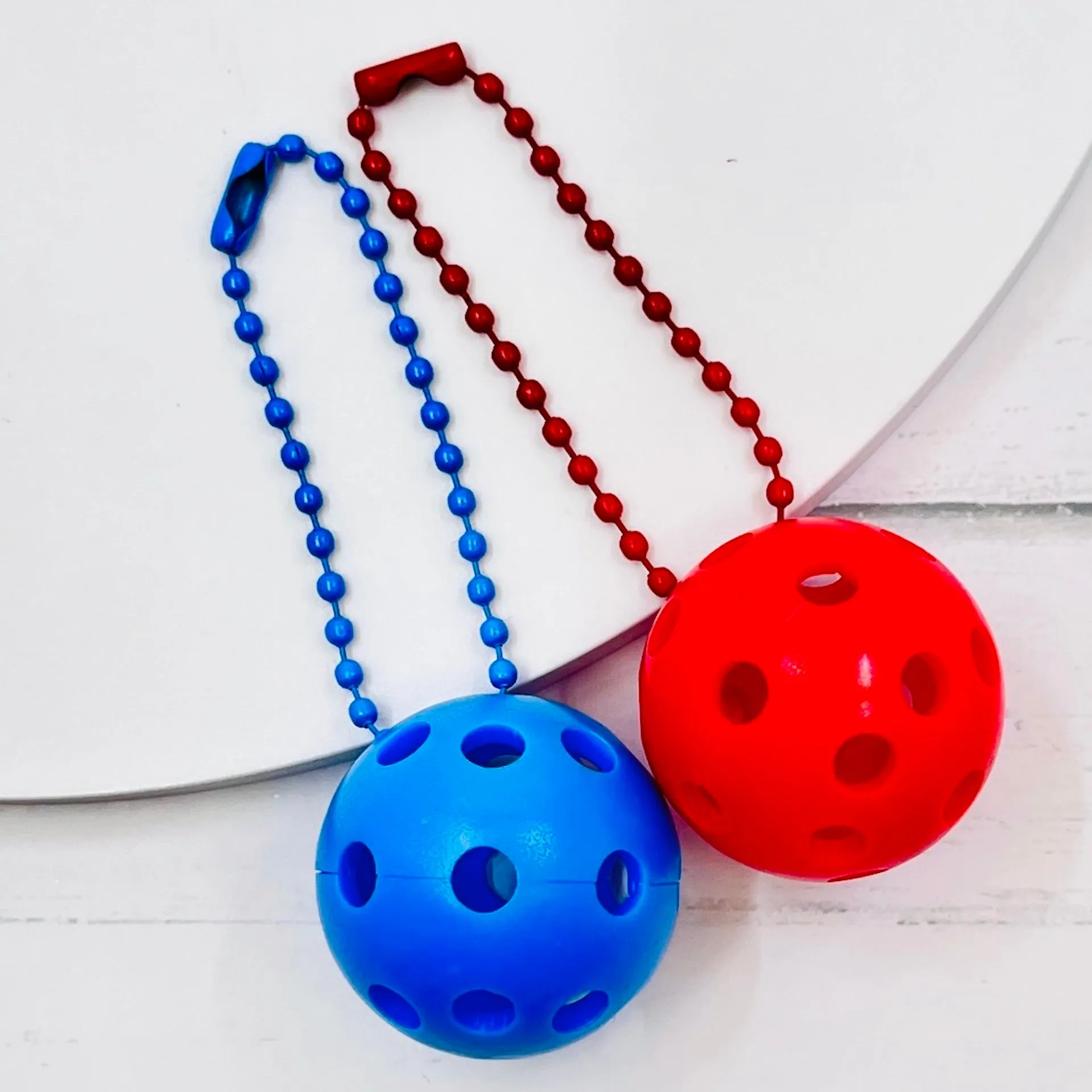 Micro Pickleball Bag Tags (Matching Chains) | Fun Pickleball Gifts