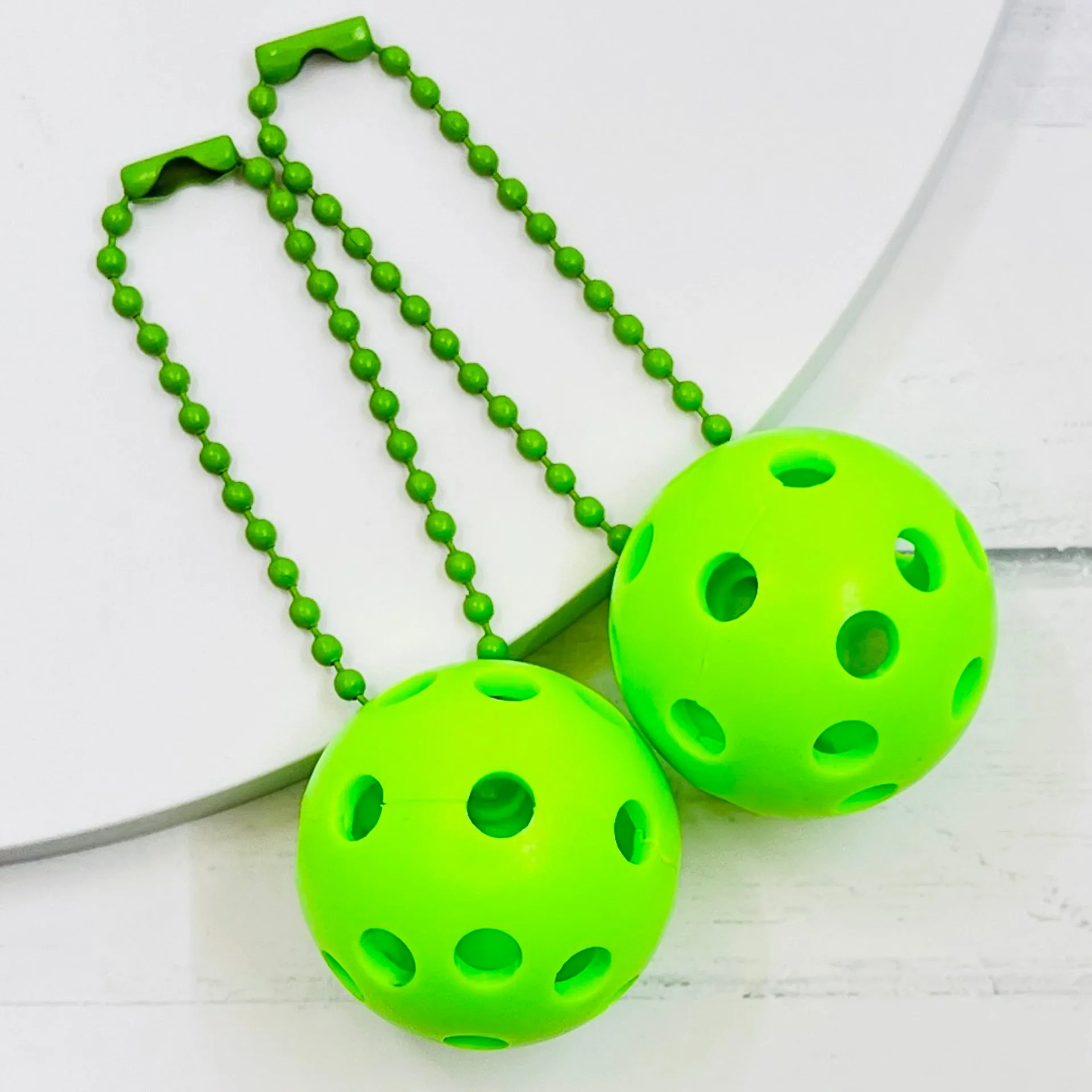 Micro Pickleball Bag Tags (Matching Chains) | Fun Pickleball Gifts