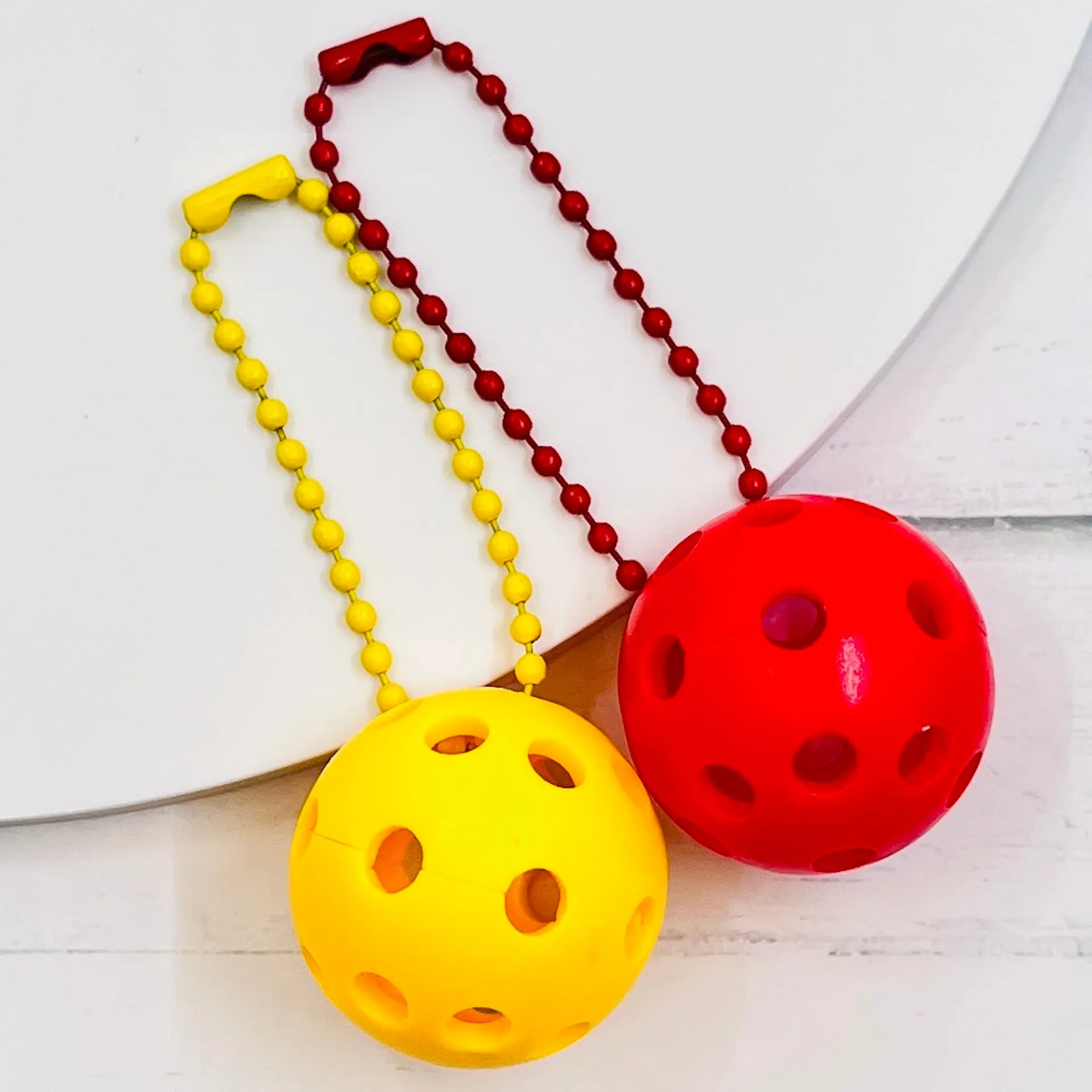 Micro Pickleball Bag Tags (Matching Chains) | Fun Pickleball Gifts