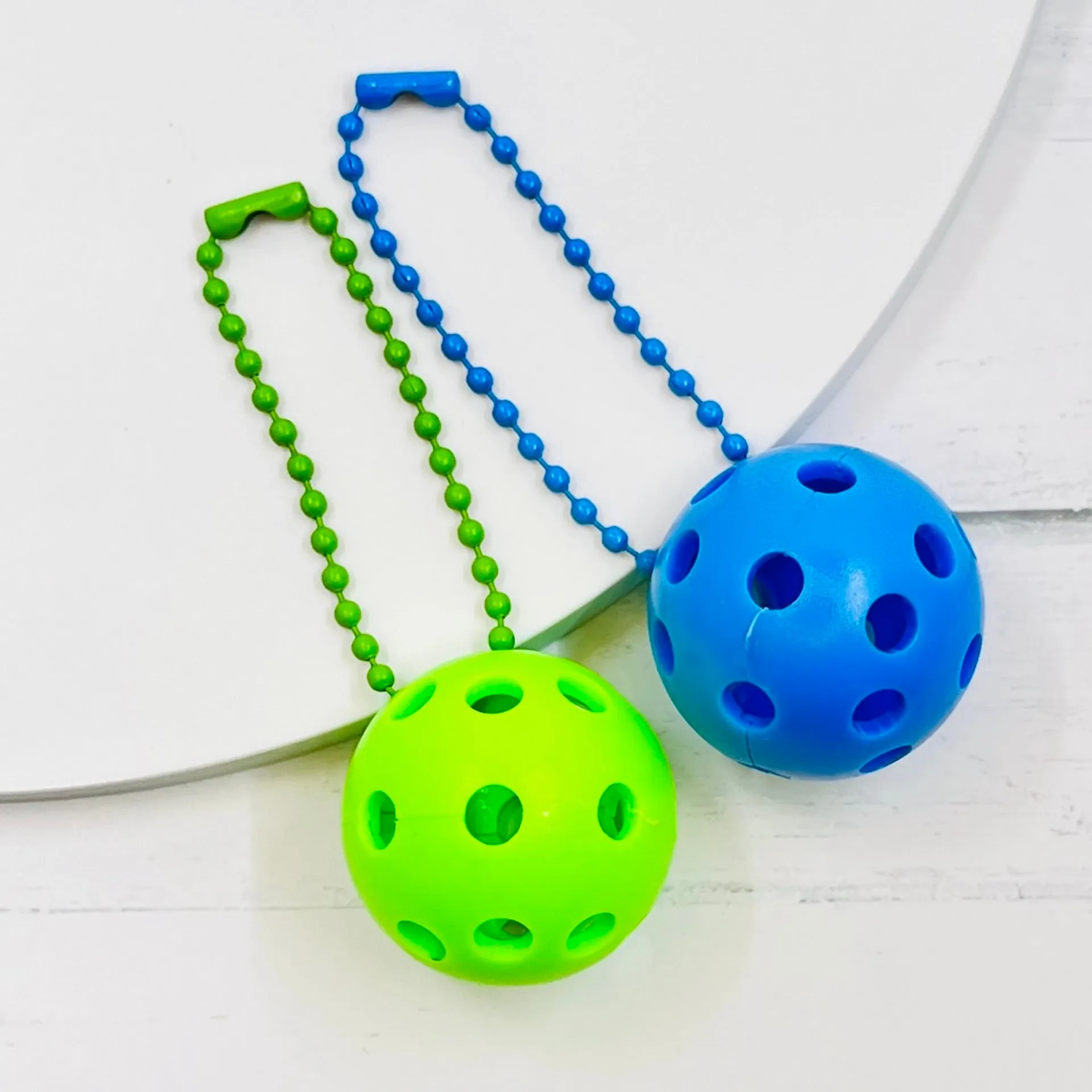 Micro Pickleball Bag Tags (Matching Chains) | Fun Pickleball Gifts