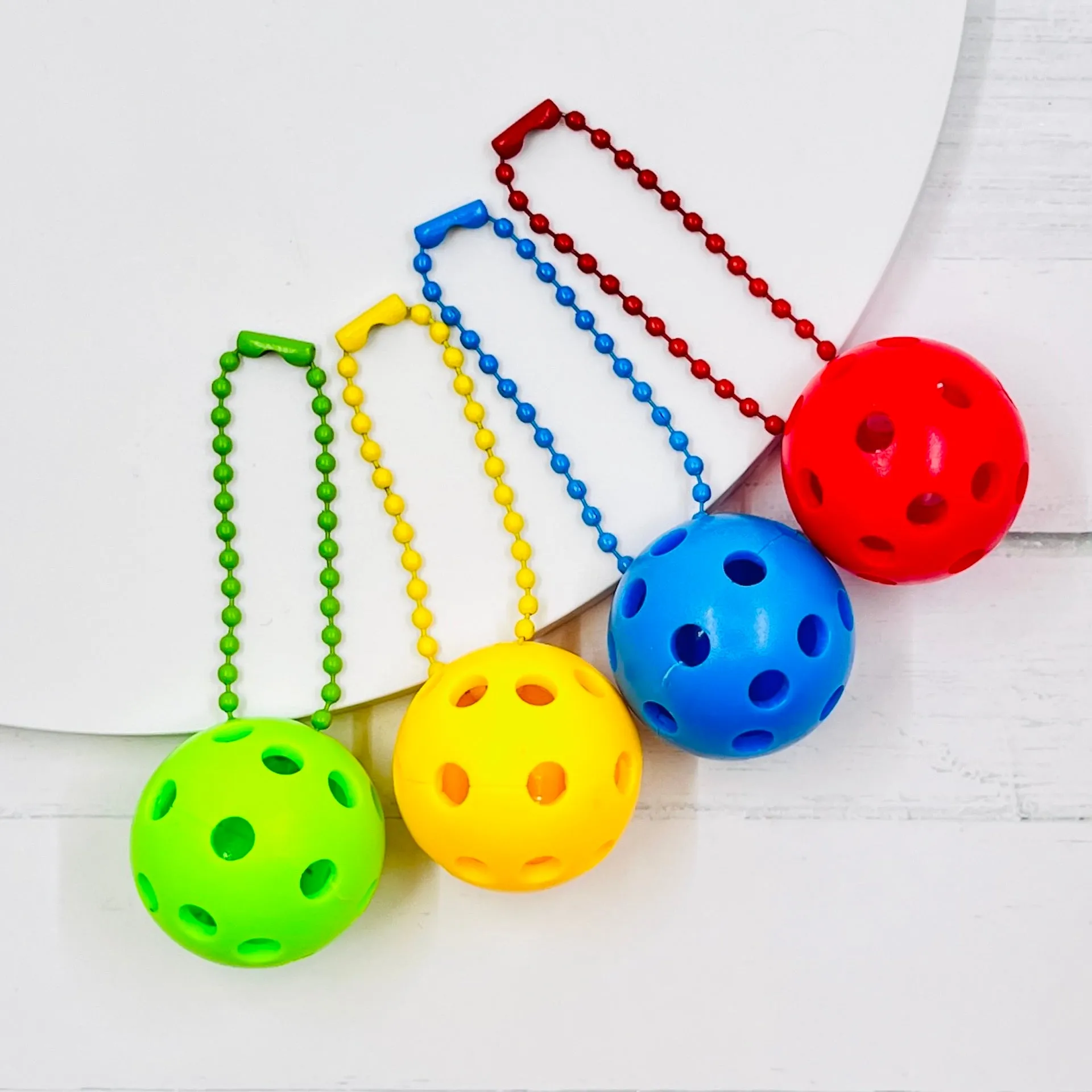 Micro Pickleball Bag Tags (Matching Chains) | Fun Pickleball Gifts