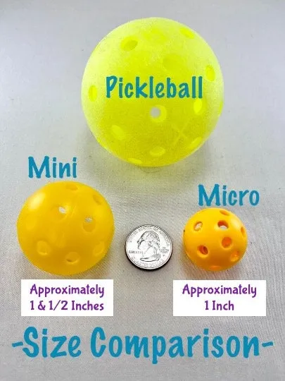 Micro Pickleball Bag Tags (Matching Chains) | Fun Pickleball Gifts