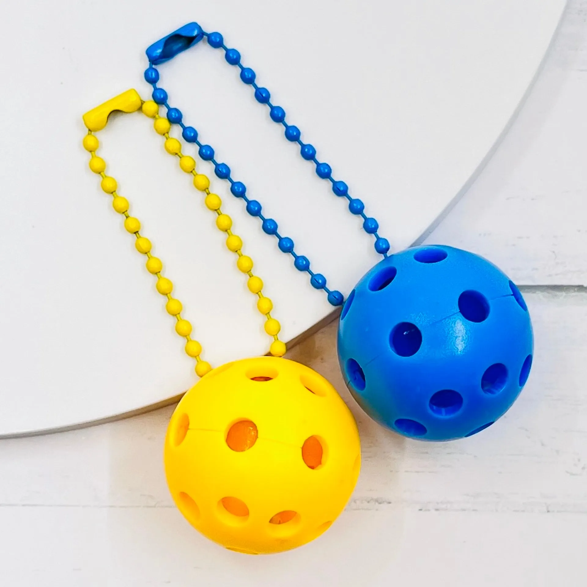 Micro Pickleball Bag Tags (Matching Chains) | Fun Pickleball Gifts