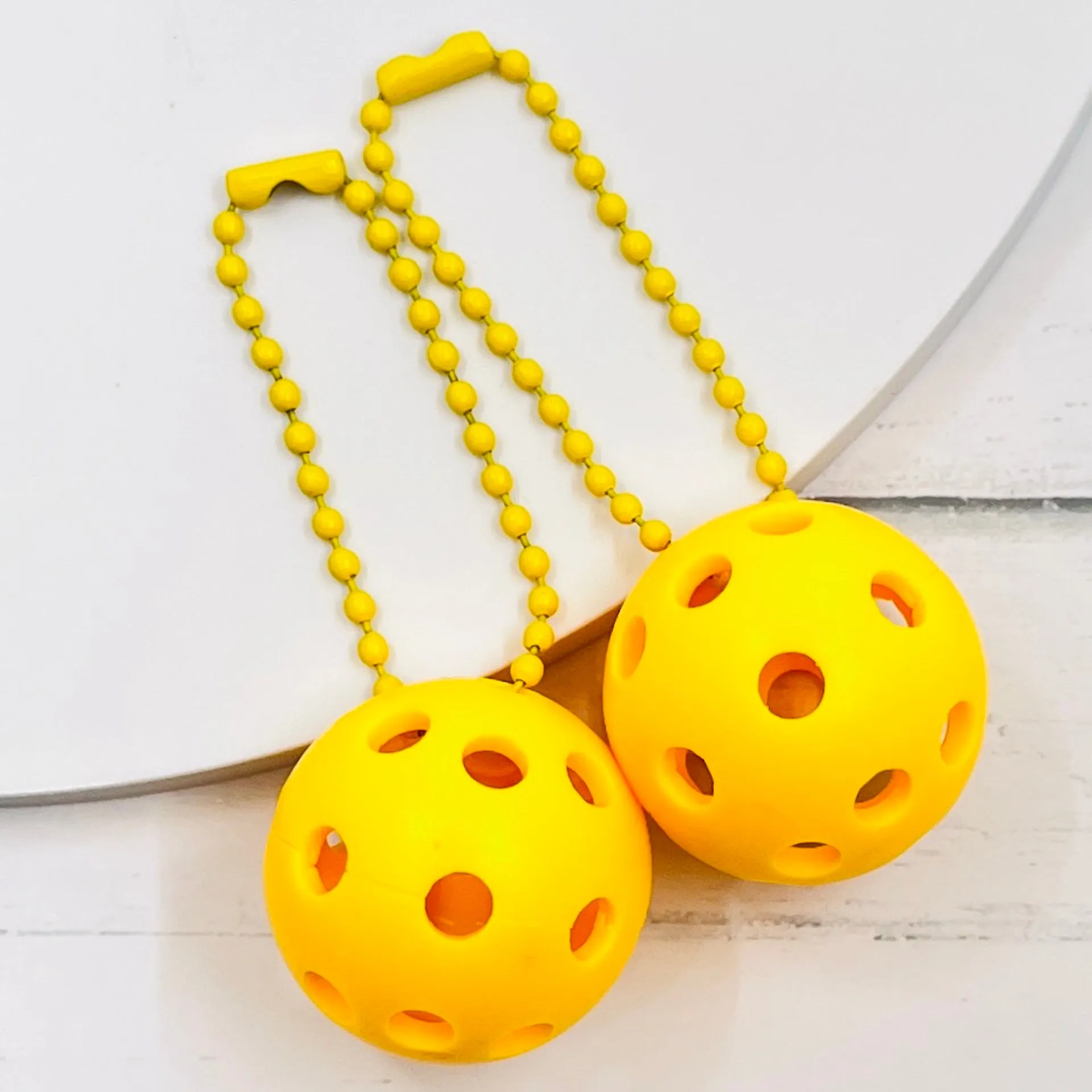 Micro Pickleball Bag Tags (Matching Chains) | Fun Pickleball Gifts