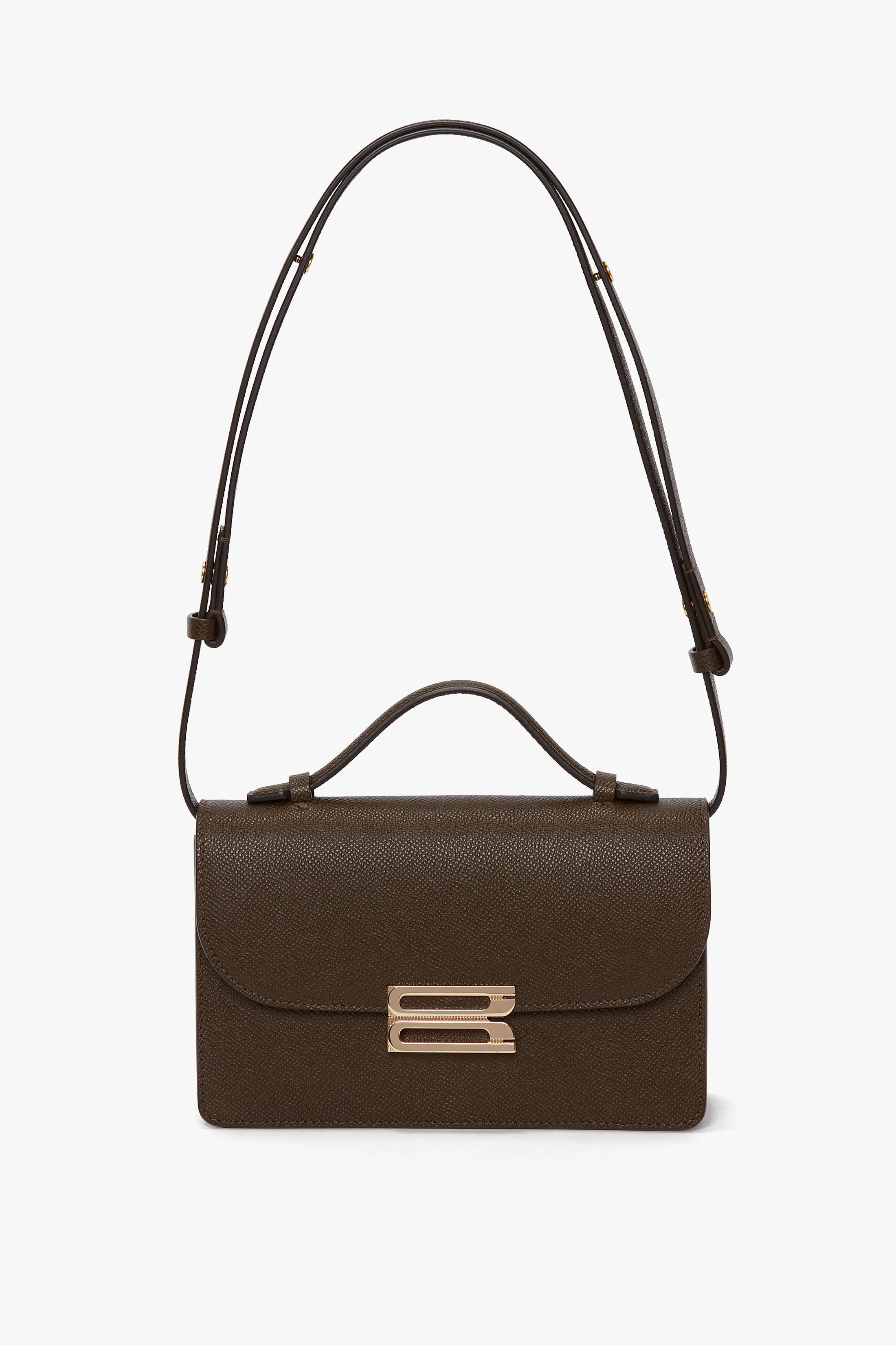 Mini Dorian Bag In Khaki Grained Leather