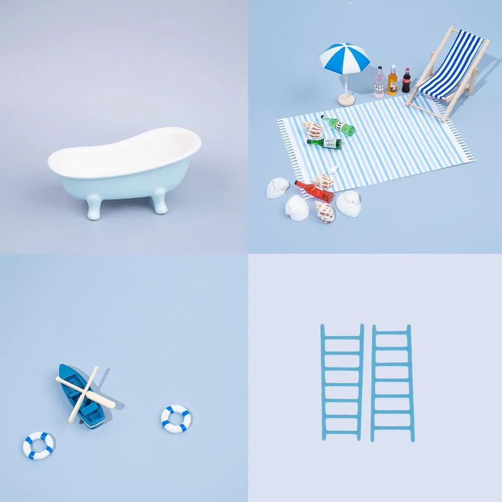 Miniature Styling Props For Photography - Oasis Blue 4 Pack