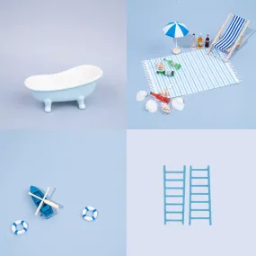 Miniature Styling Props For Photography - Oasis Blue 4 Pack