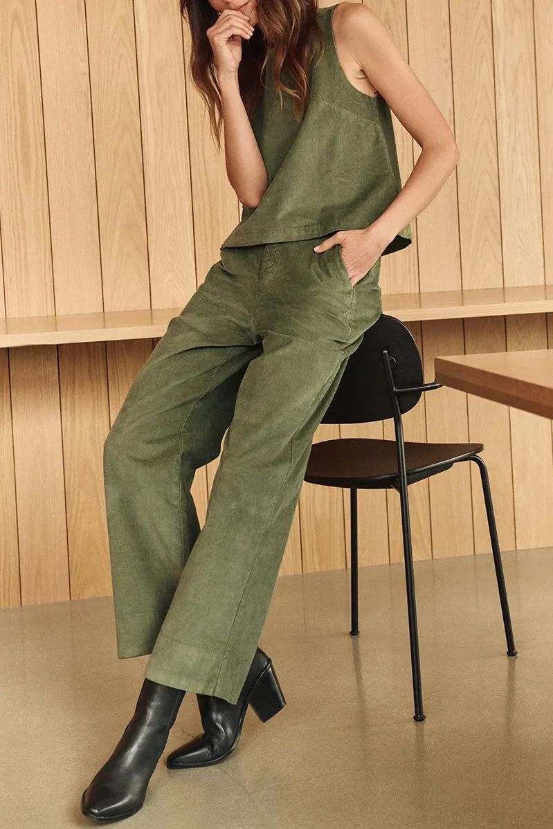 Modern Corduroy Wide Leg Pant